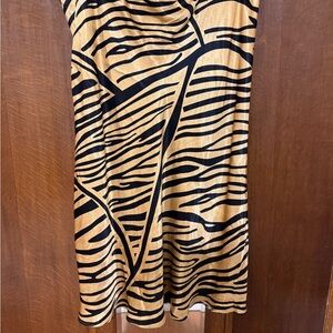 H&M Zebra Print Midi Skirt - Black and Gold